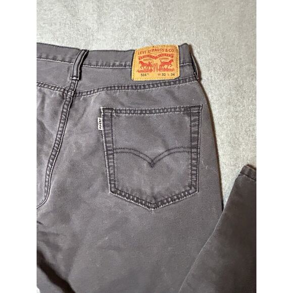 Levis 514 Jeans Mens W32 L34 Black Grey Straight Tapered White Tag Denim - Picture 13 of 15